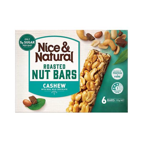 Nice & Natural Roasted Peanut & Cashew 192g (32g x 6pk)
