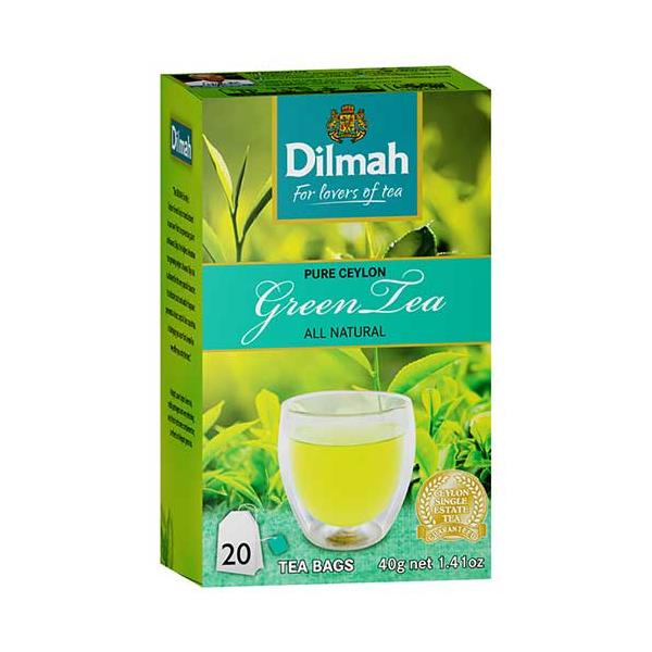 Dilmah Pure Ceylon Green Tea Bags All Natural 20pk