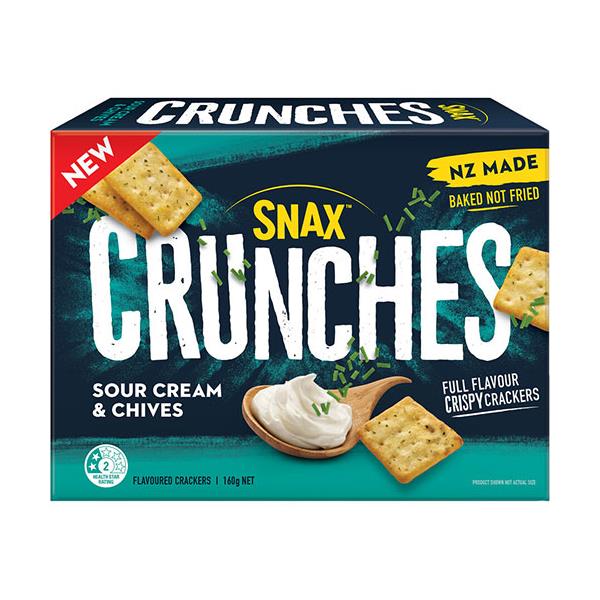 Griffins Snax Crunches Crackers Sour Cream & Chives 160g