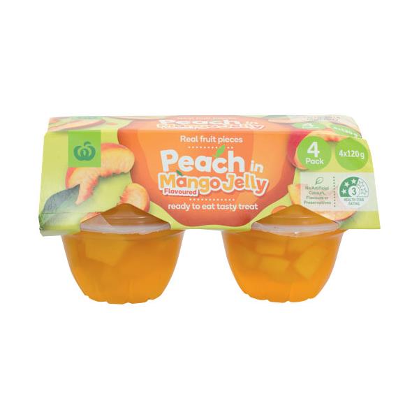 Countdown Fruit Snack Peaches In Mango Jelly 480g (120g x 4pk)
