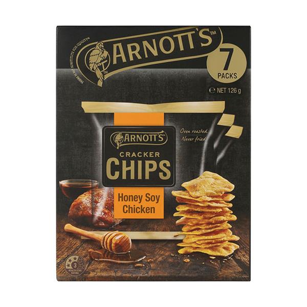 Arnotts Cracker Chips Honey Soy Chicken 126g (18g x 7pk)