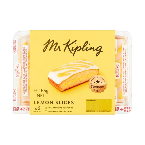 Mr Kipling Slices Lemon 6pk