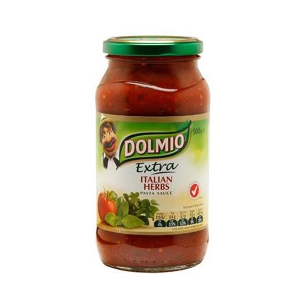 Dolmio Extra Pasta Sauce Italian Herbs jar 500g