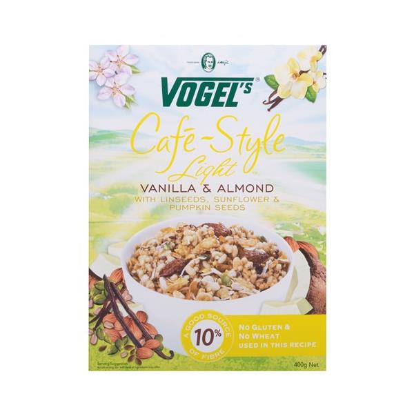 Vogel's Cafe Style Light Muesli Vanilla & Almond 400g