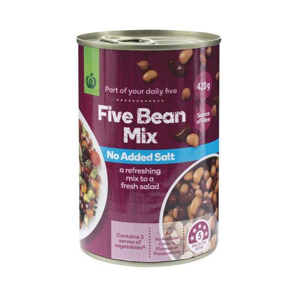 Countdown Beans 5 Mix No Added Salt can 420g