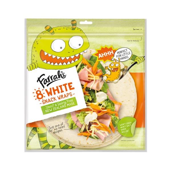 Farrah's Wraps Premium White Snack 8pk