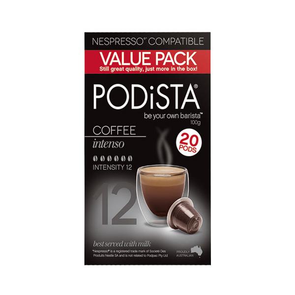 Podista Coffee Capsules Intenso 100g (20pk)