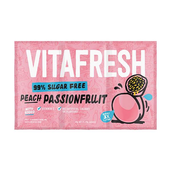Vitafresh 99% Sugar Free Sachet Drink Mix Peach Passionfruit 150g (50g x 3pk)