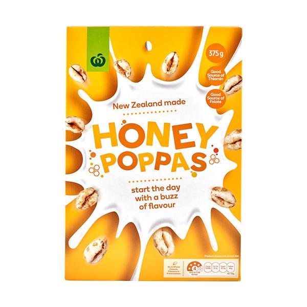 Countdown Cereal Honey Poppas 375g