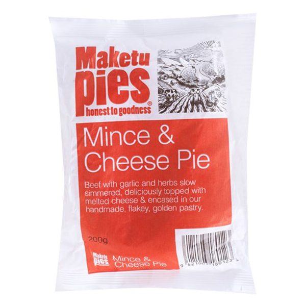 Maketu Pies Fresh Pie Single Mince & Cheese 200g