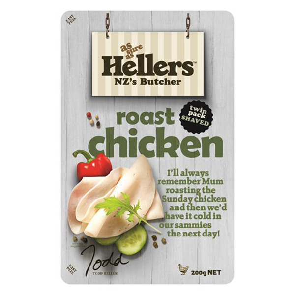 Hellers Chicken Shaved Roast prepacked 200g