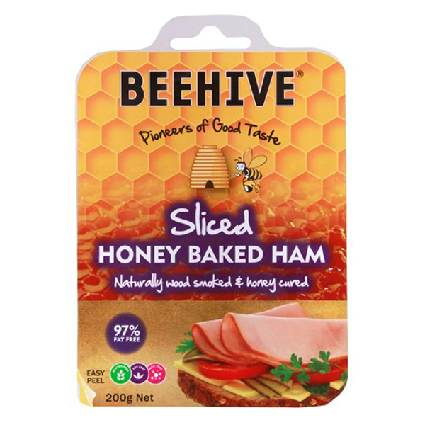 Beehive Ham Sliced Honey Baked prepacked 200g