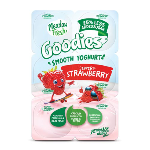 Meadow Fresh Goodies Yoghurt 12pk Strawberry 100g pottles 1200g
