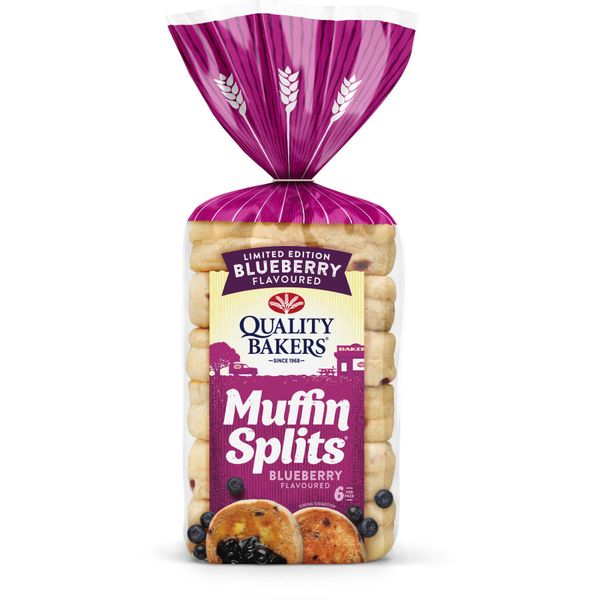 Quality Bakers English Muffins Blueberry Splits 390g Prices FoodMe