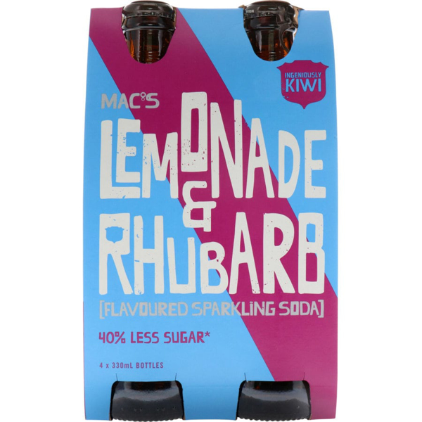 Macs Soft Drink Lemonade & Rhubarb Package type