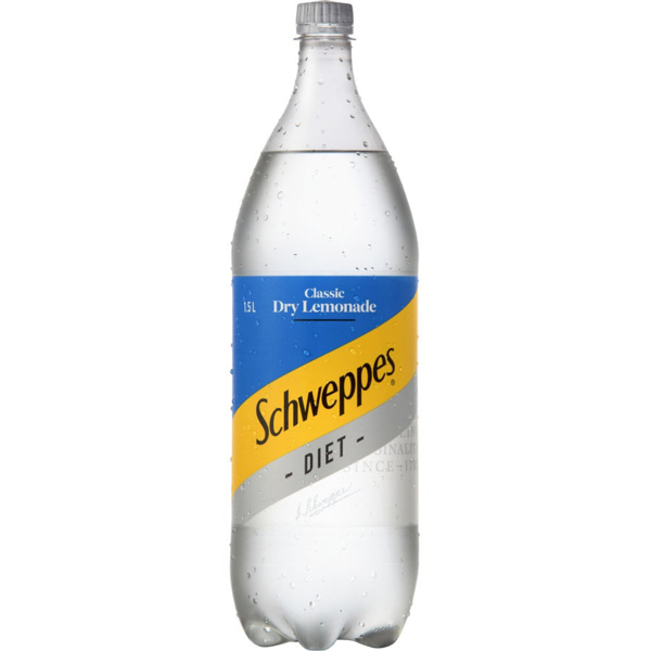 Schweppes Soft Drink Diet Lemonade Package type