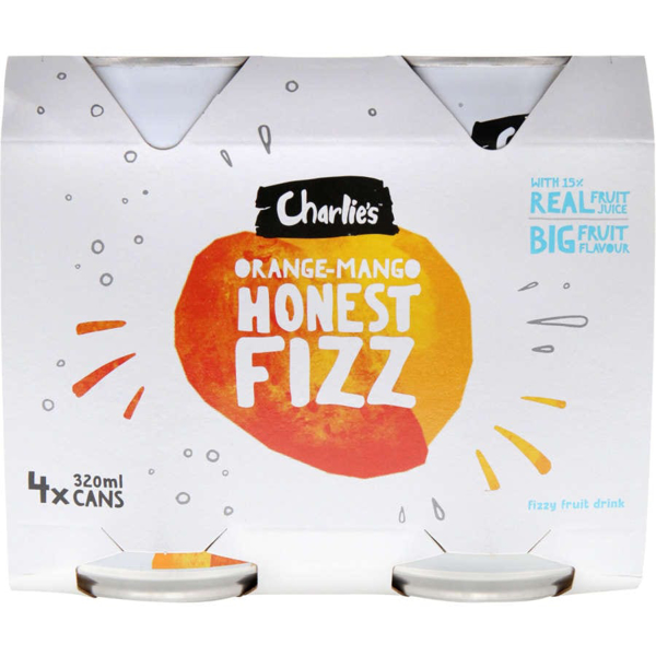 Charlies Honest Fizz Soft Drink Orange Mango Package type