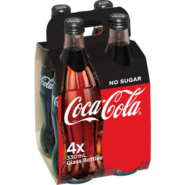 Coca Cola Soft Drink No Sugar 330mls Each Package type