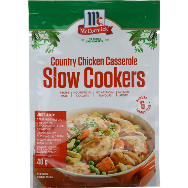 McCormick Slow Cookers Meal Base Country Chicken Casserole 40g