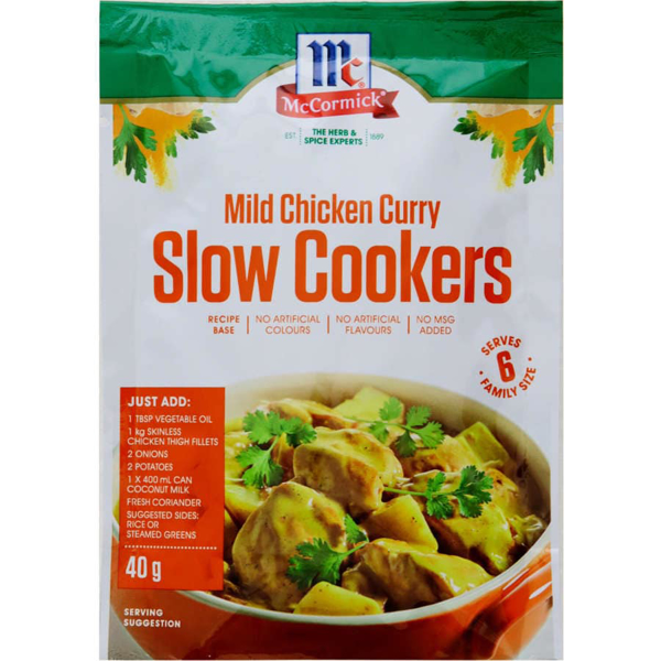 McCormick Slow Cookers Meal Base Mild Chicken 40g