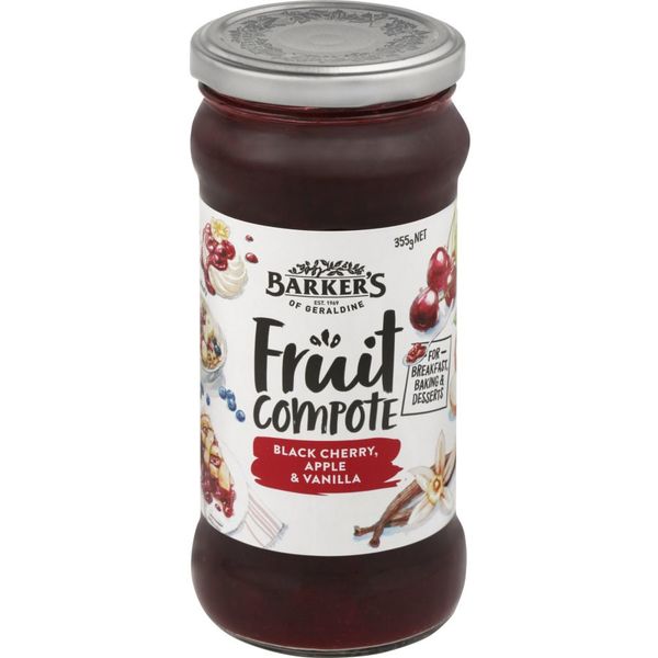 Barkers Fruit Compote Cherry Apple & Vanilla 355g Prices FoodMe