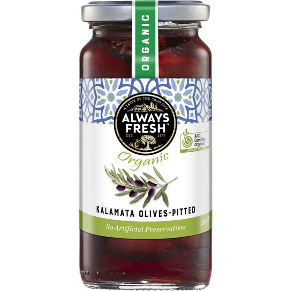 Always Fresh Kalamata Pitted Olives Organic 220g Prices FoodMe