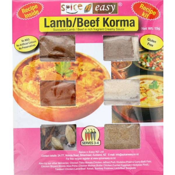 Spice N Easy Indian Lamb Or Beef Korma