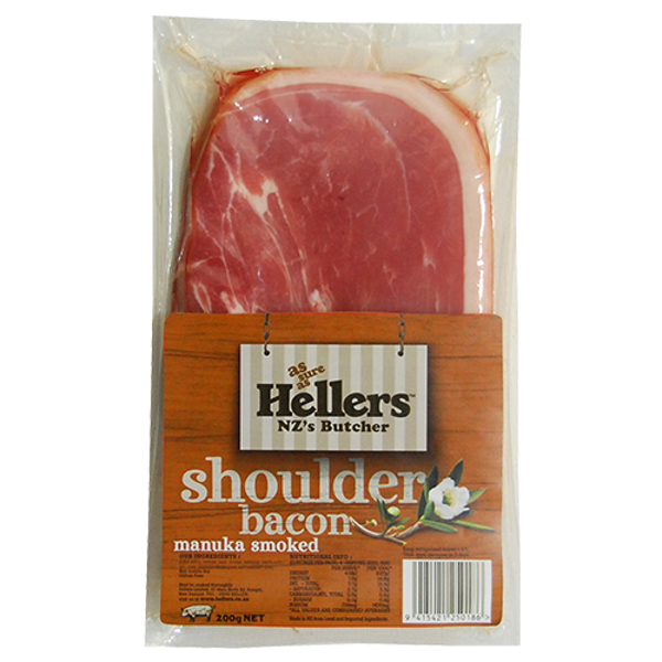 Hellers Shoulder Bacon 200g