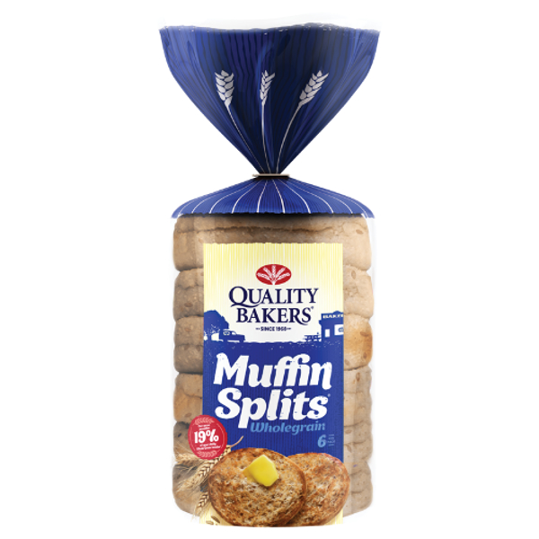 Quality Bakers Wholegrain Muffin Splits 6ea