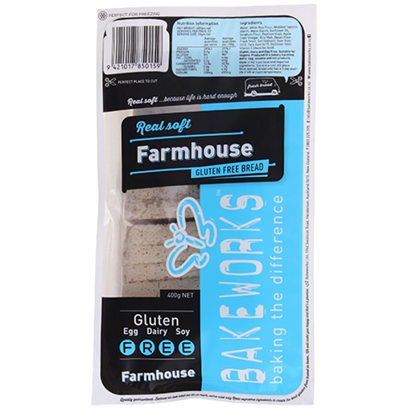 Bakeworks Farmhouse Gluten Free Bread 400g