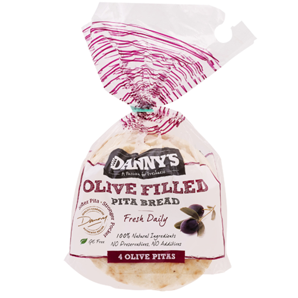 Danny's Olive Pita Bread 4ea