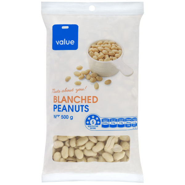 Value Blanched Peanuts 500g