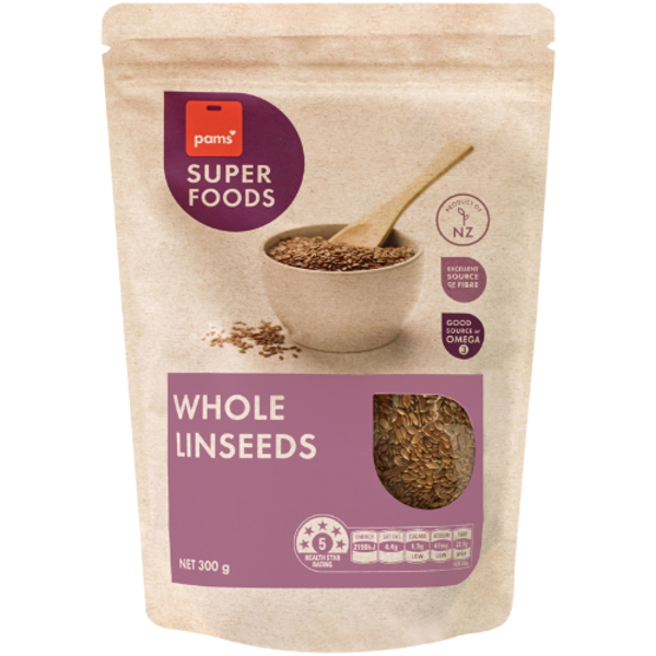 Pams Superfoods Whole Linseeds 300g