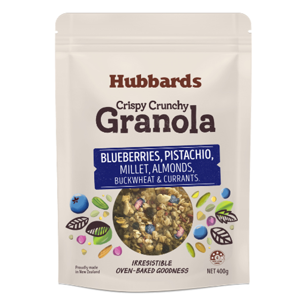 Hubbards Blueberry Pistachio Crispy Crunchy Granola 400g