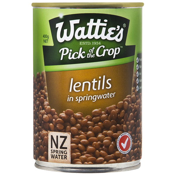 Wattie's Lentils In Spring Water 400g