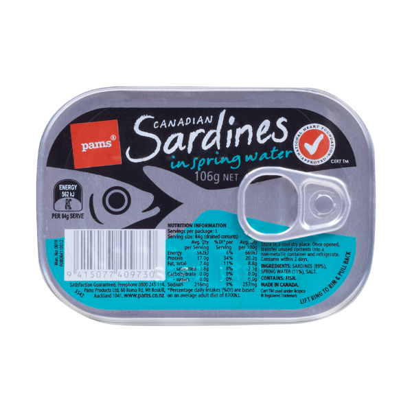 Pams Sardines In Spring Water 106g Prices FoodMe
