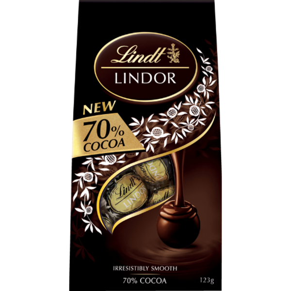 Lindt Lindor 70% Cocoa Pouch 123g
