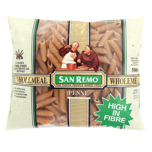 San Remo Wholemeal Pasta Penne 500g