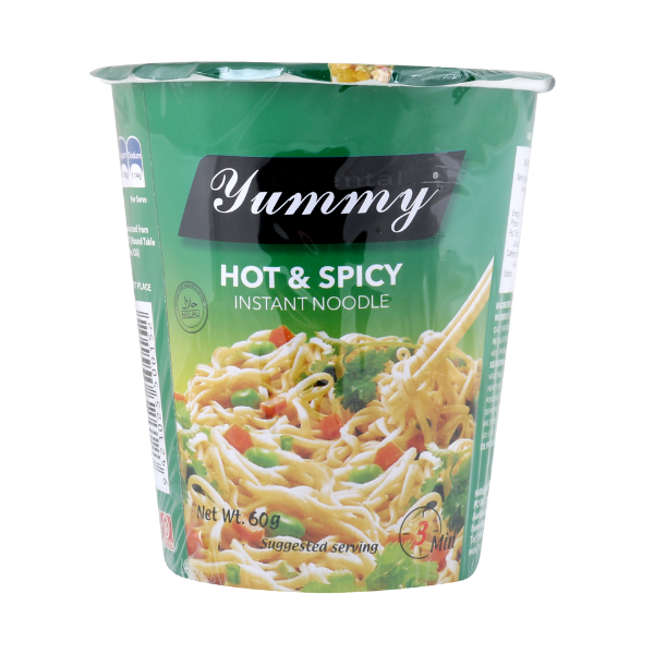 Yummy Hot & Spice Instant Noodles Cup 60g Prices FoodMe