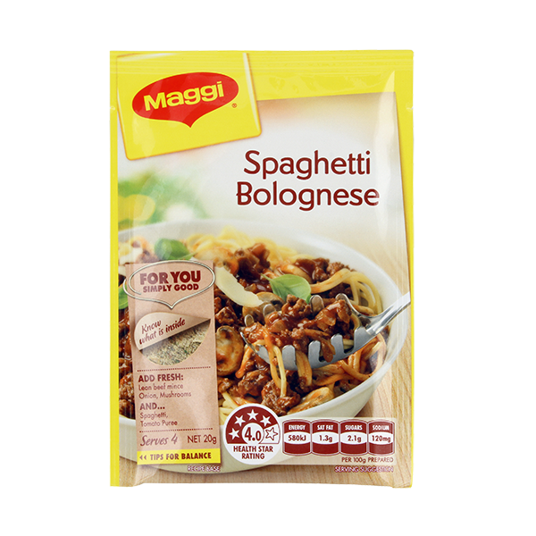 Maggi Spaghetti Bolognese Recipe Base 20g Prices FoodMe