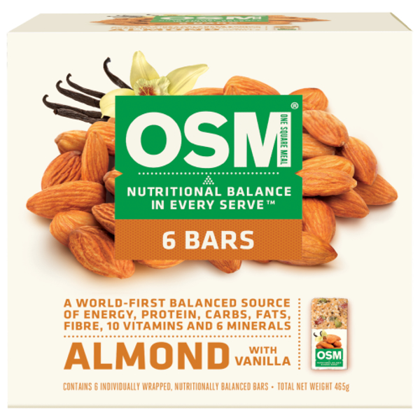 One Square Meal Almond Bar 6pk