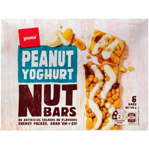 Pams Peanut Yoghurt Nut 6pk
