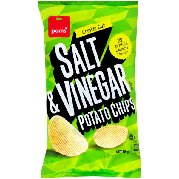 Pams Salt & Vinegar Chips 150g