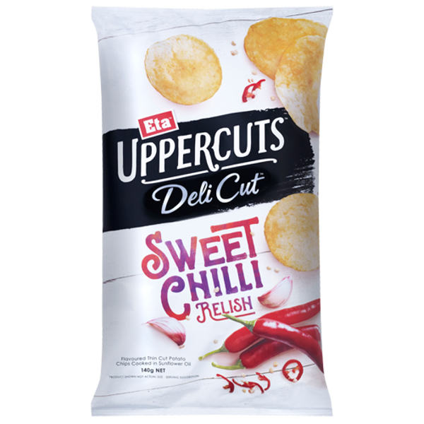 Eta Uppercuts Deli Cut Sweet Chilli Relish Potato Chips 140g