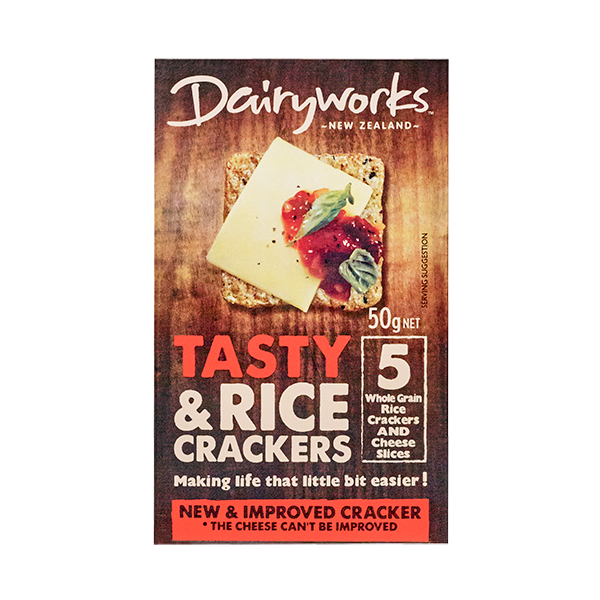 dairyworks cheese and rice crackers