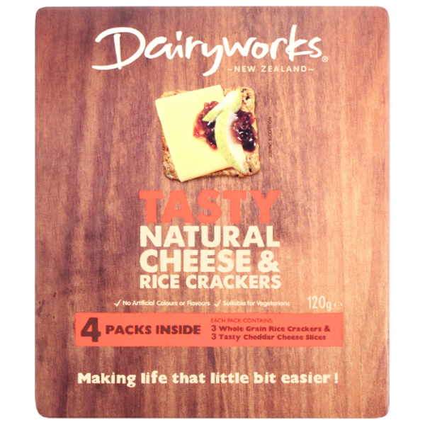 Dairyworks Tasty Natural Cheese & Rice Crackers 120g