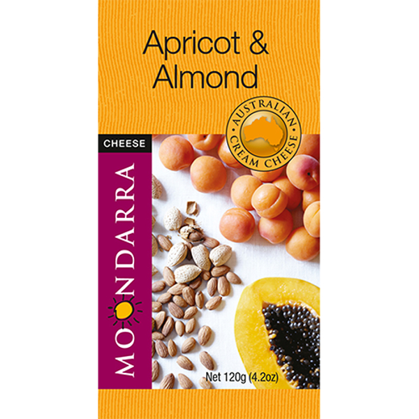 Moondarra Cheese Cream Cheese Apricot & Almond 120g