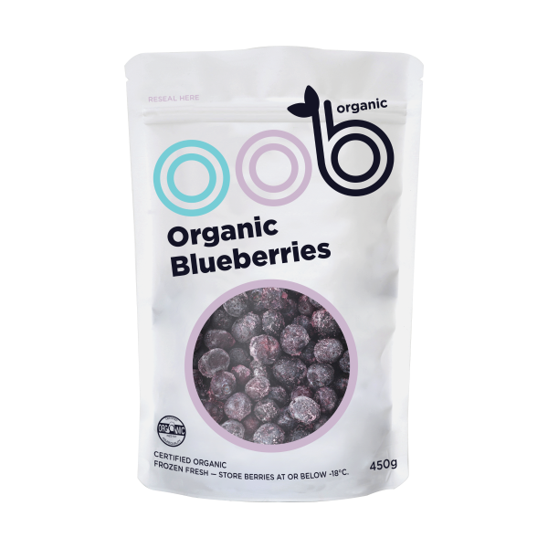 Oob Organic Frozen Fresh Organic Blueberries 450g Prices FoodMe