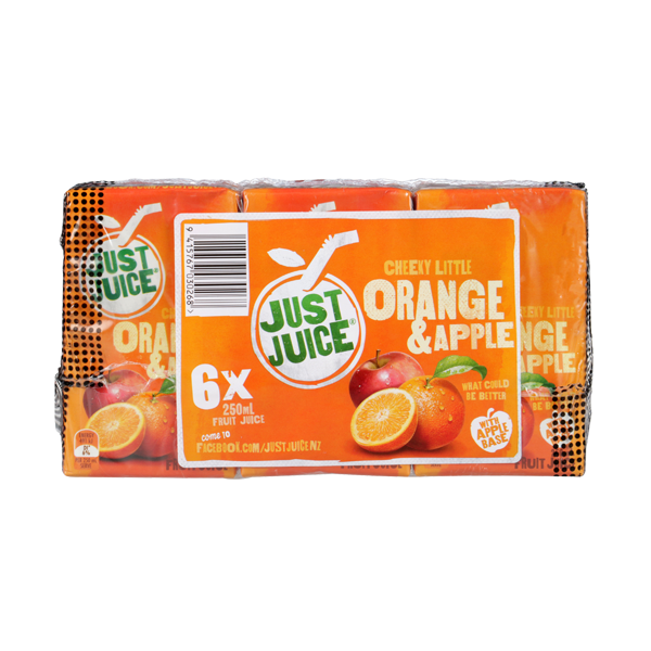 Just Juice Orange & Apple Fruit Juice 6pk Prices FoodMe
