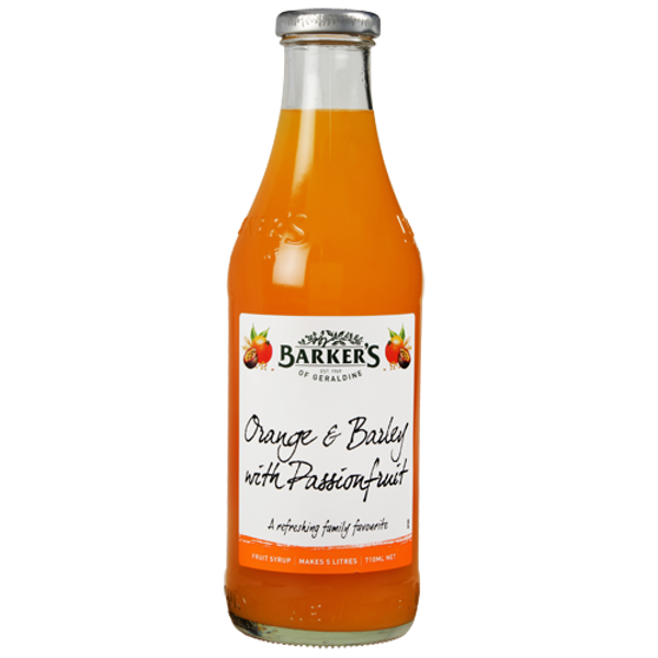 Barker's Orange & Barley With Passionfruit Fruit Syrup 710ml